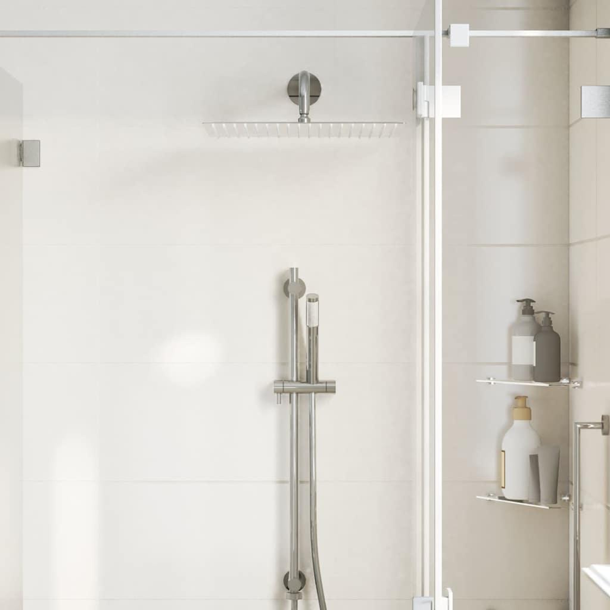 Voir la diapositive 3 : VIDAXL Pomme de douche pluie acier inoxydable 304 40x40 cm carree