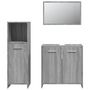Voir la diapositive 5 : VIDAXL Ensemble de meubles de salle de bain 3 pcs Sonoma gris