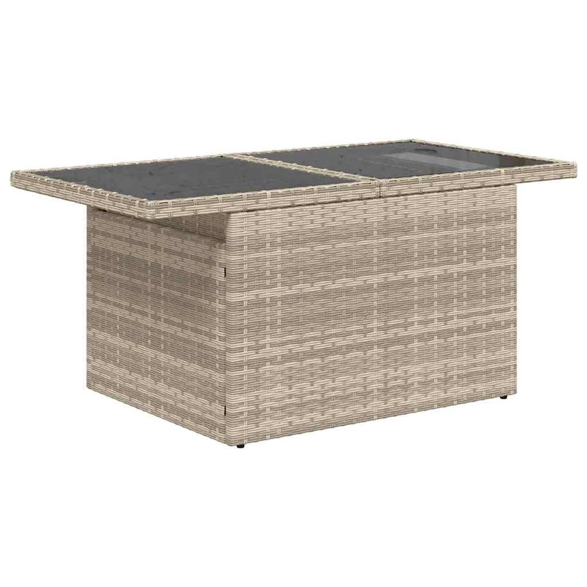 Voir la diapositive 3 : VIDAXL Salon de jardin avec coussins 7 pcs gris clair resine tressee