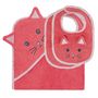 Voir la diapositive 1 : Sensei Maison Ensemble bébé cape de bain + 2 bavoirs MISTY LE CHAT
