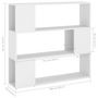 Voir la diapositive 6 : VIDAXL Bibliotheque/Separateur de piece Blanc 100x24x94 cm