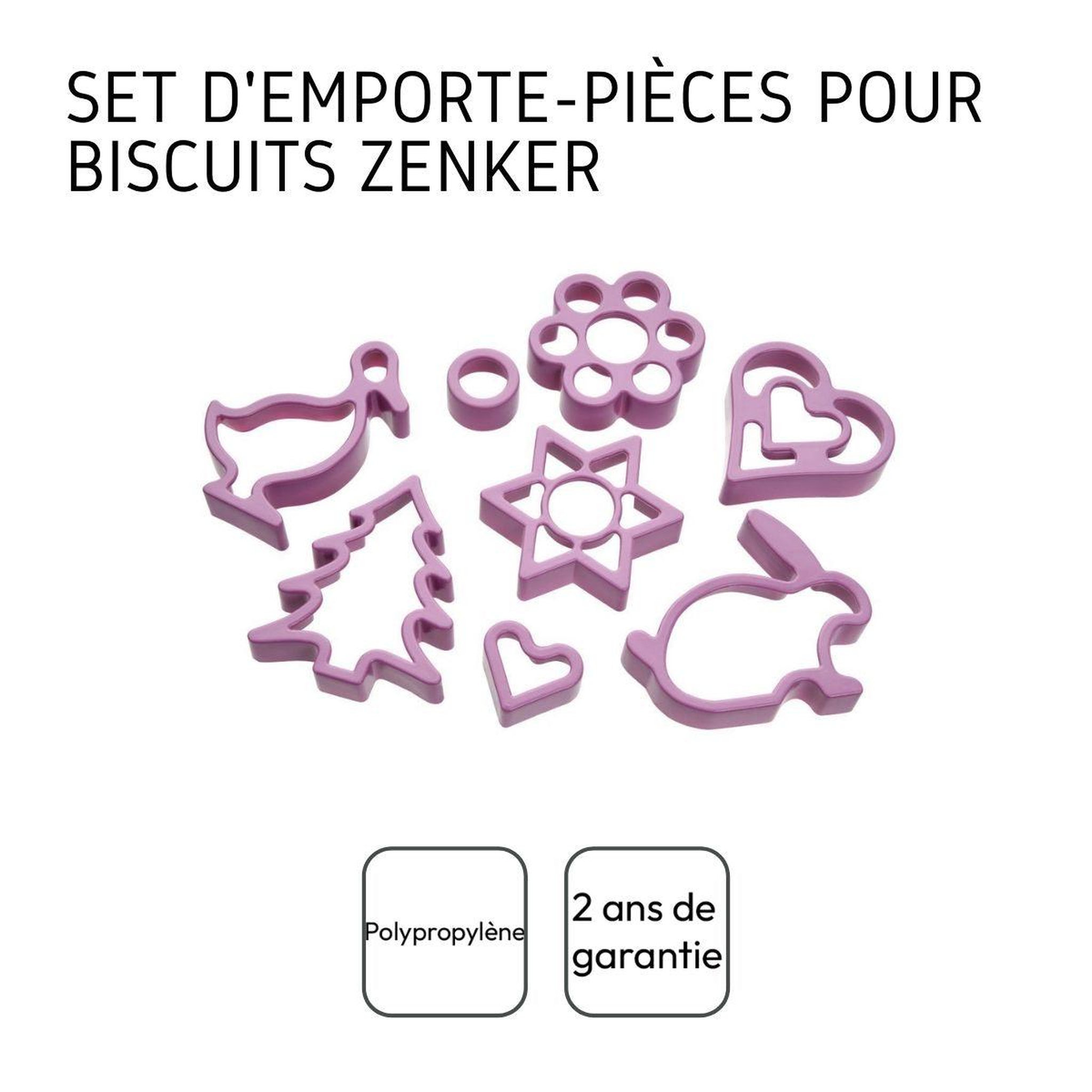 Voir la diapositive 4 : ZENKER Lot de 8 emporte-pièces pour biscuits linzer zenker sweet sensation