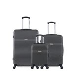 AMERICAN TRAVEL Lot de 3 - Valises grand format, weekend et cabine XXS MEMPHIS. Coloris disponibles : Noir