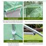 Voir la diapositive 5 : OUTSUNNY Serre de jardin tunnel surface sol 4,5 m² dim. 3L x 1,5l x 2H m châssis tubulaire renforcé porte zippée 2 fenêtres enroulables vert