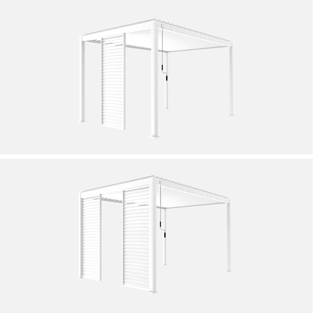 SWEEEK Persienne pour pergola bioclimatique Triomphe, aluminium