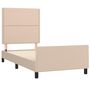 Voir la diapositive 4 : VIDAXL Cadre de lit sans matelas cappuccino 100x200 cm similicuir