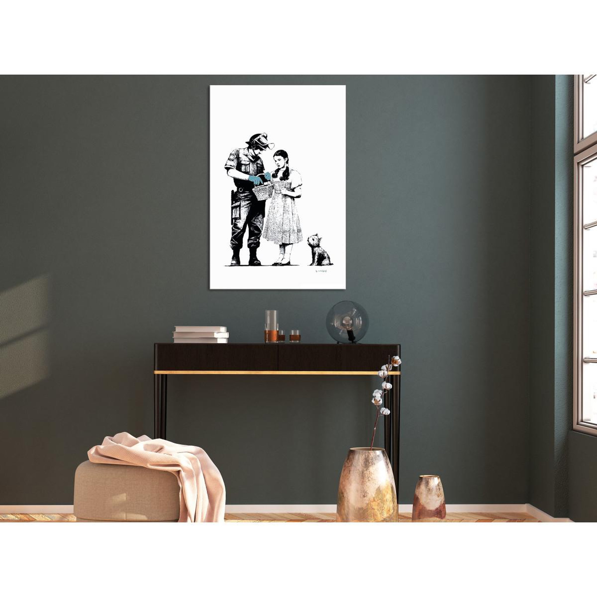 Voir la diapositive 2 : Paris Prix Tableau Imprimé  Dorothy & Policeman