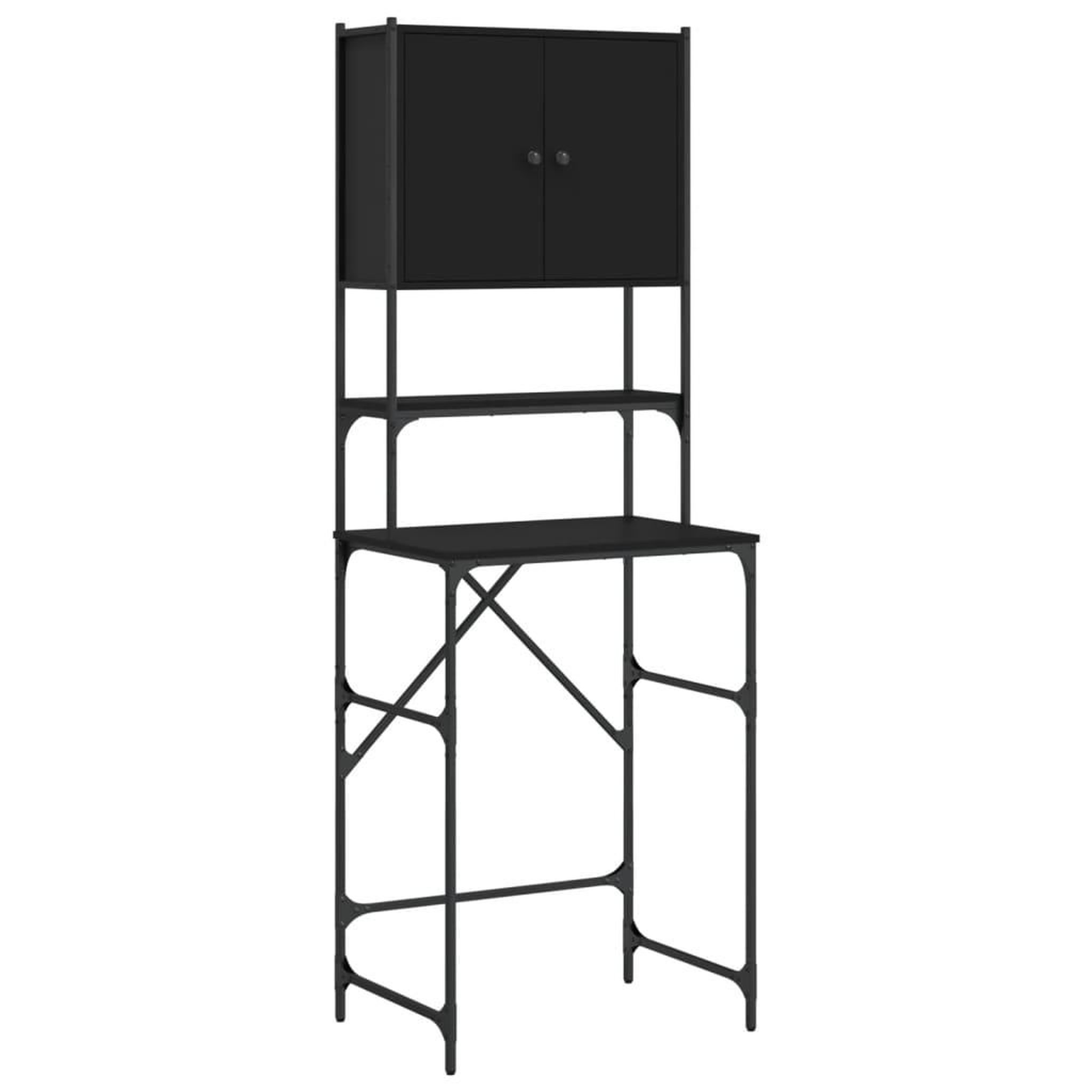 Voir la diapositive 2 : VIDAXL Armoire de machine a laver noir 68x48,5x194 cm