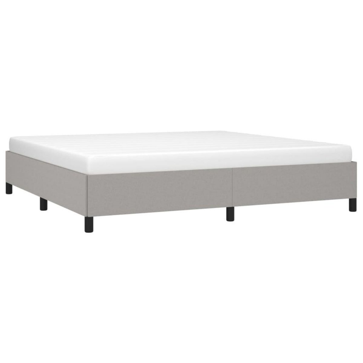 VIDAXL Cadre de lit sans matelas gris clair 200x200 cm tissu