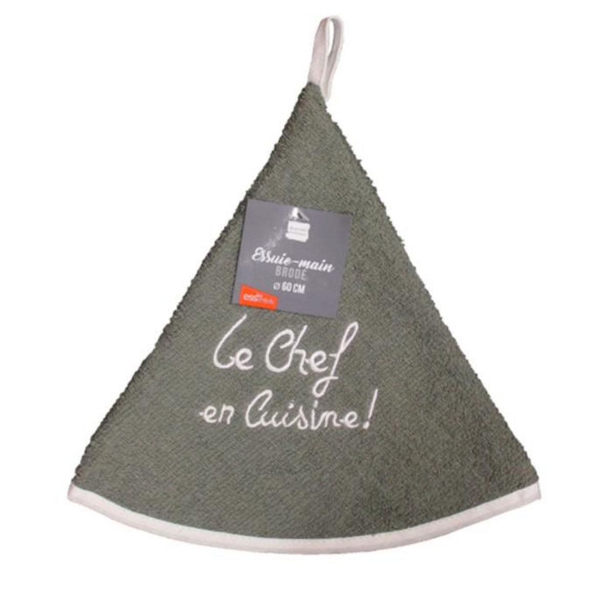 Paris Prix Essuie-Main Rond  Cuistot  60cm Kaki