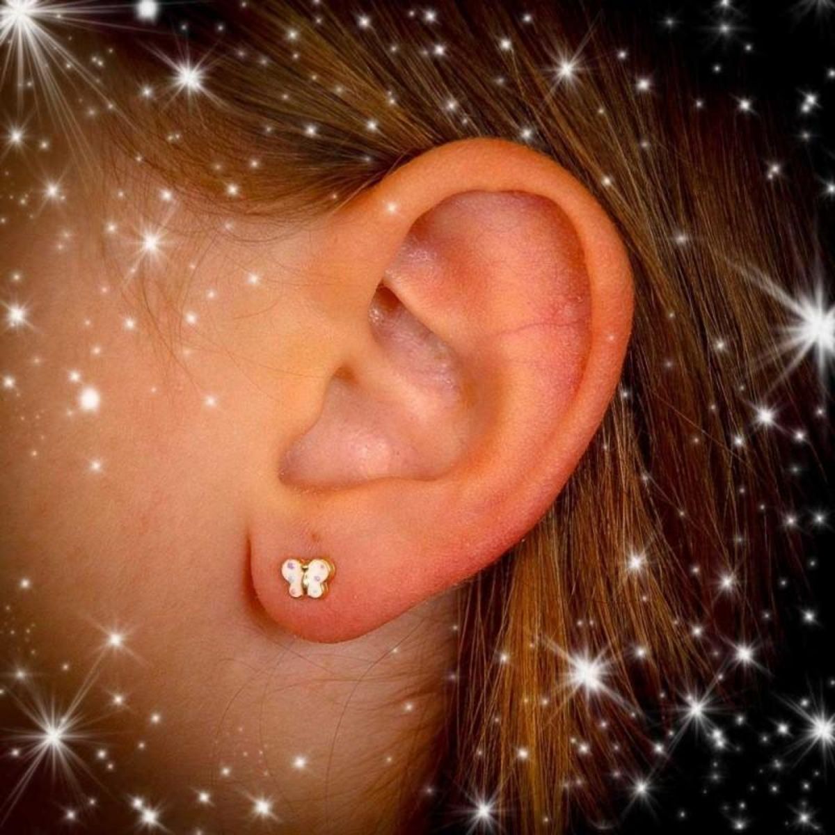 L'ATELIER D'AZUR Boucles d'Oreilles Or 18 Carats 750/000 Jaune - Papillons