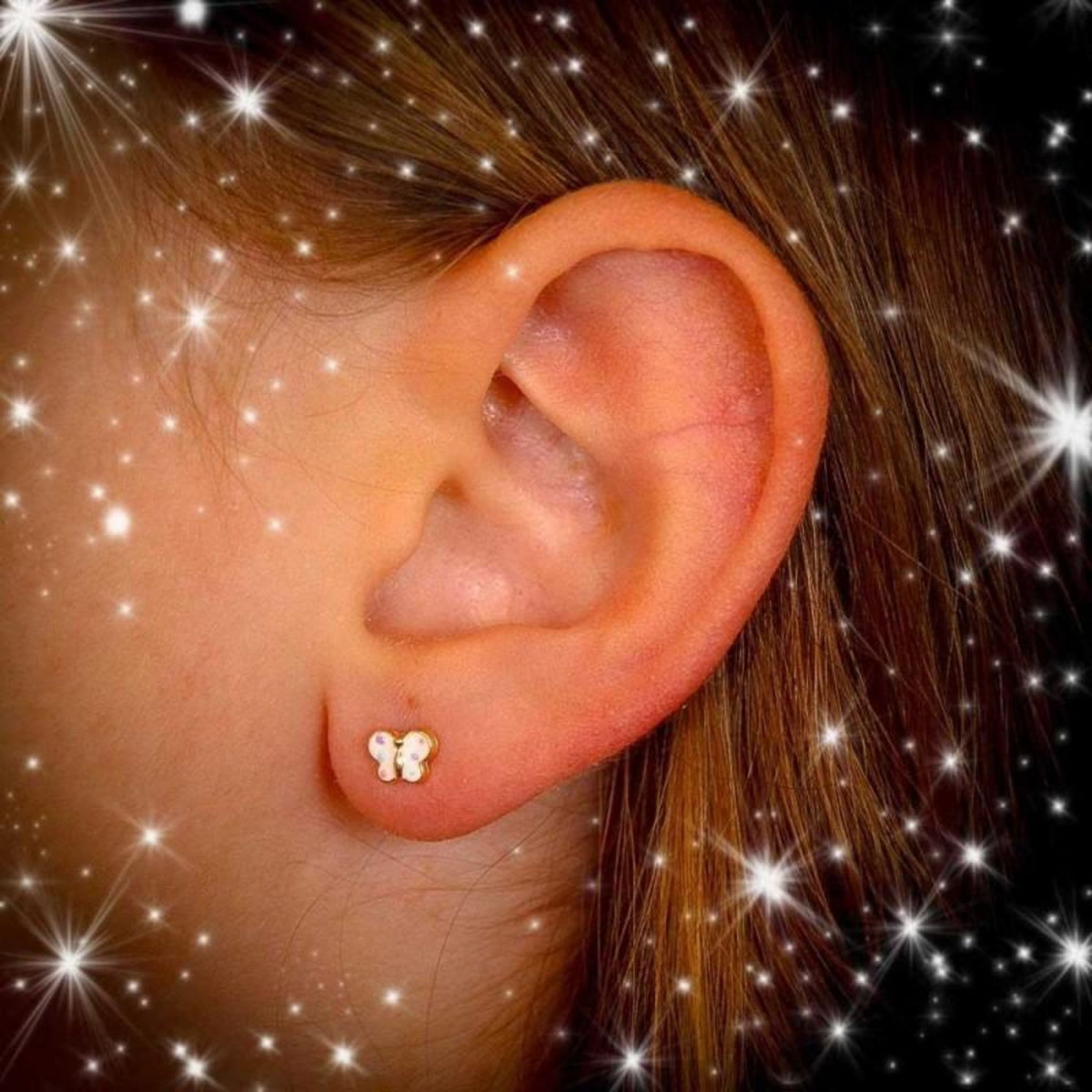 L'ATELIER D'AZUR Boucles d'Oreilles Or 18 Carats 750/000 Jaune - Papillons