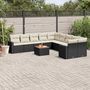 Voir la diapositive 1 : VIDAXL Salon de jardin 11 pcs avec coussins noir resine tressee