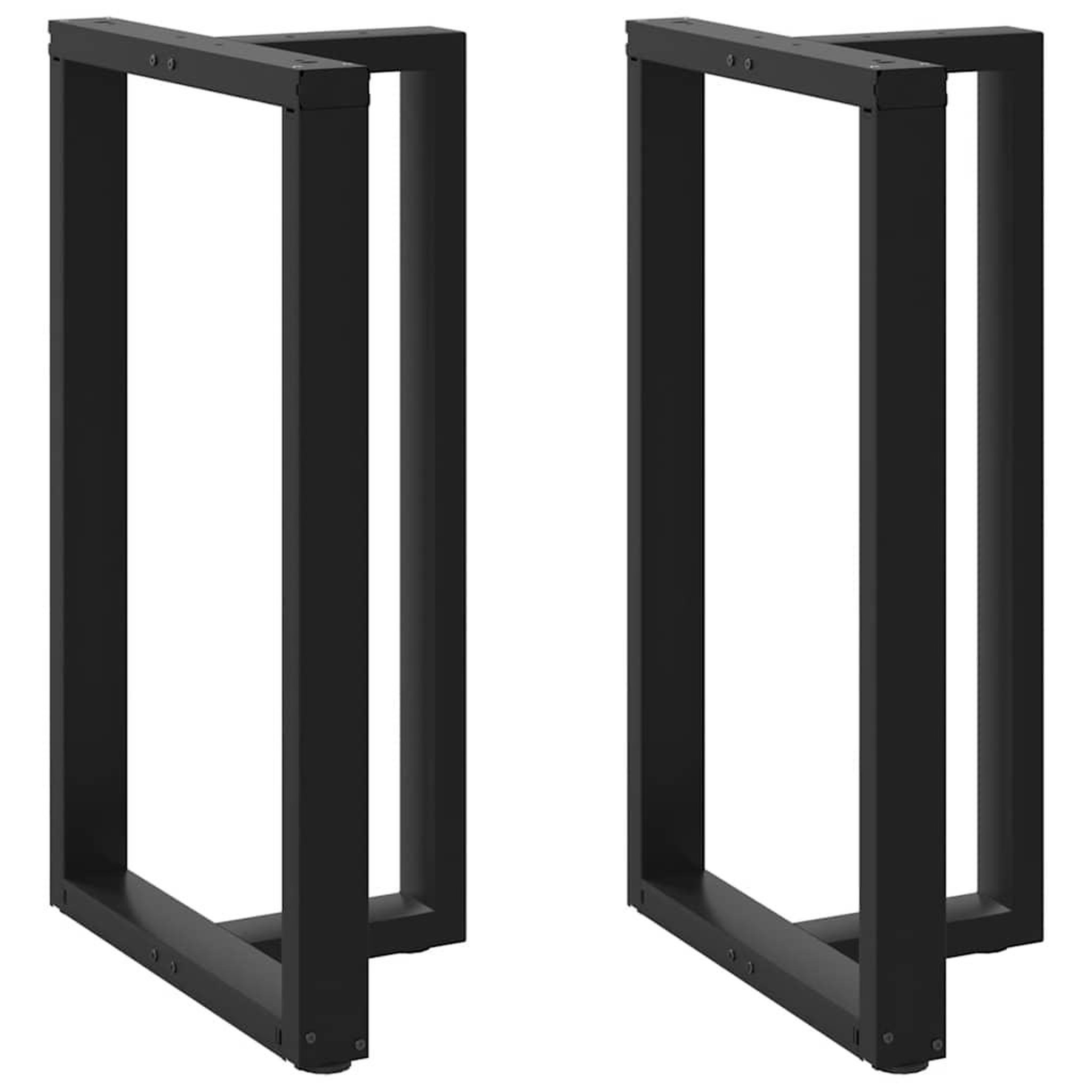 VIDAXL Pieds de table de bar forme de T 2 pcs noir 60x35x(100-101) cm