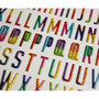 Voir la diapositive 1 : GLOBAL GIFT 104 Autocollants réutilisables - Relief 3D - Alphabet - Multicolore - Paillettes