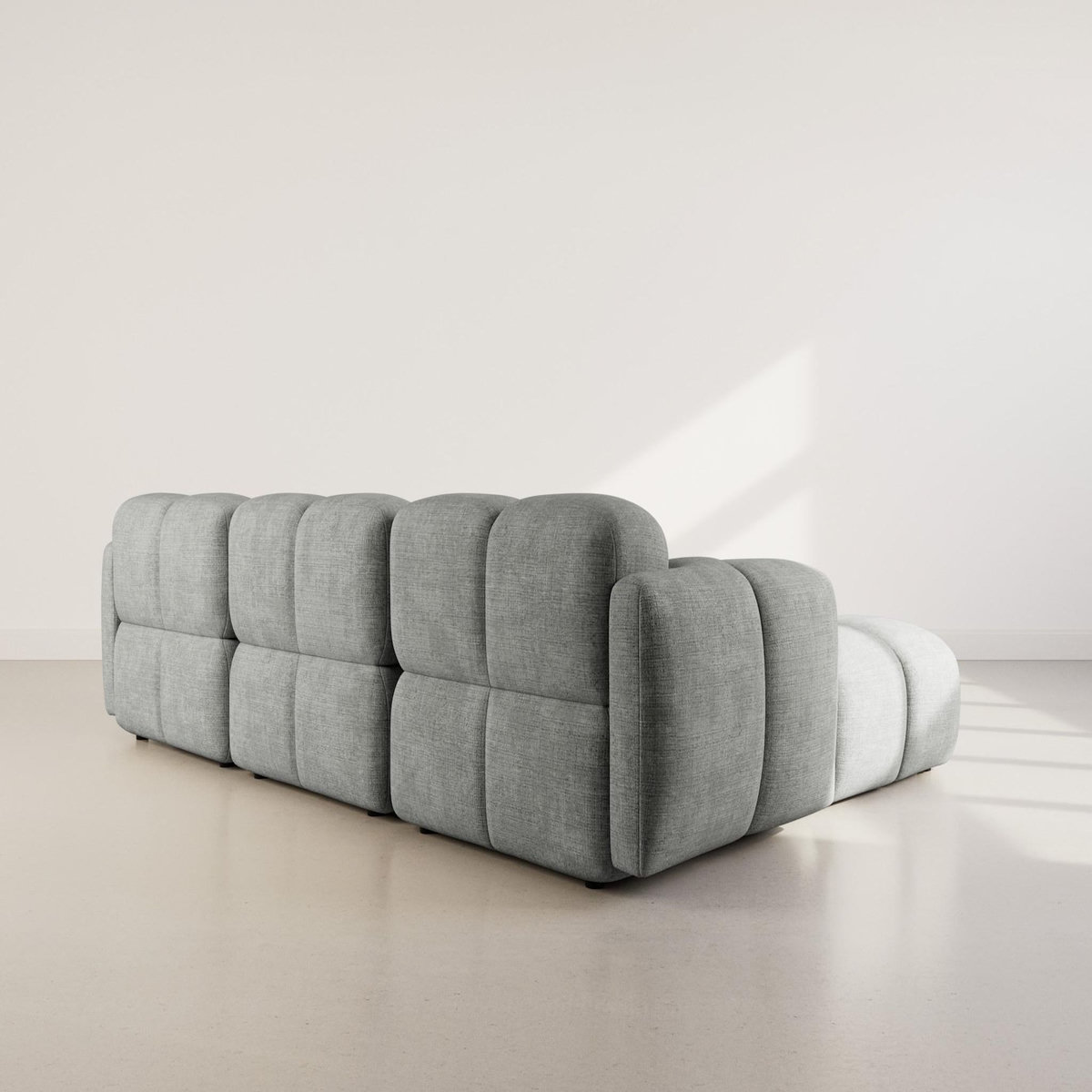 LISA DESIGN Grace - canapé modulable d'angle réversible 4 places en velours texturé