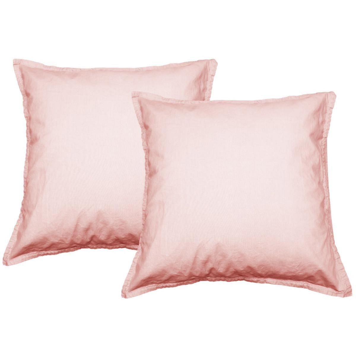 Sensei Maison Lot de 2 taies d'oreiller en percale lavée HOME WASHED