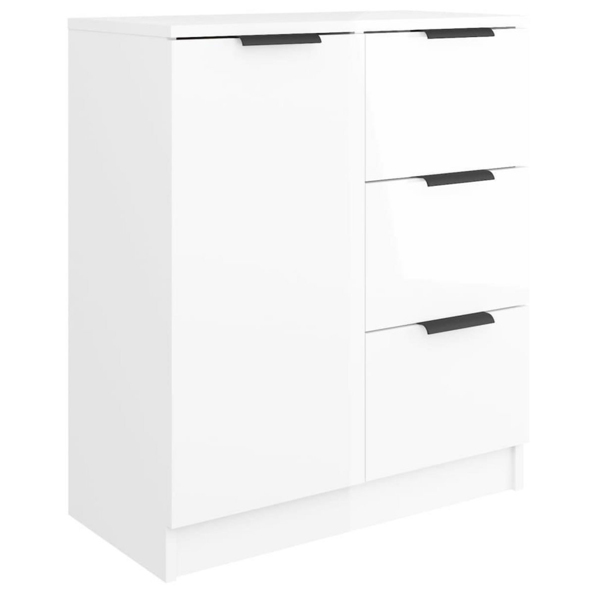 VIDAXL Buffet Blanc brillant 60x30x70 cm Bois d'ingenierie