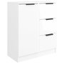 Voir la diapositive 2 : VIDAXL Buffet Blanc brillant 60x30x70 cm Bois d'ingenierie