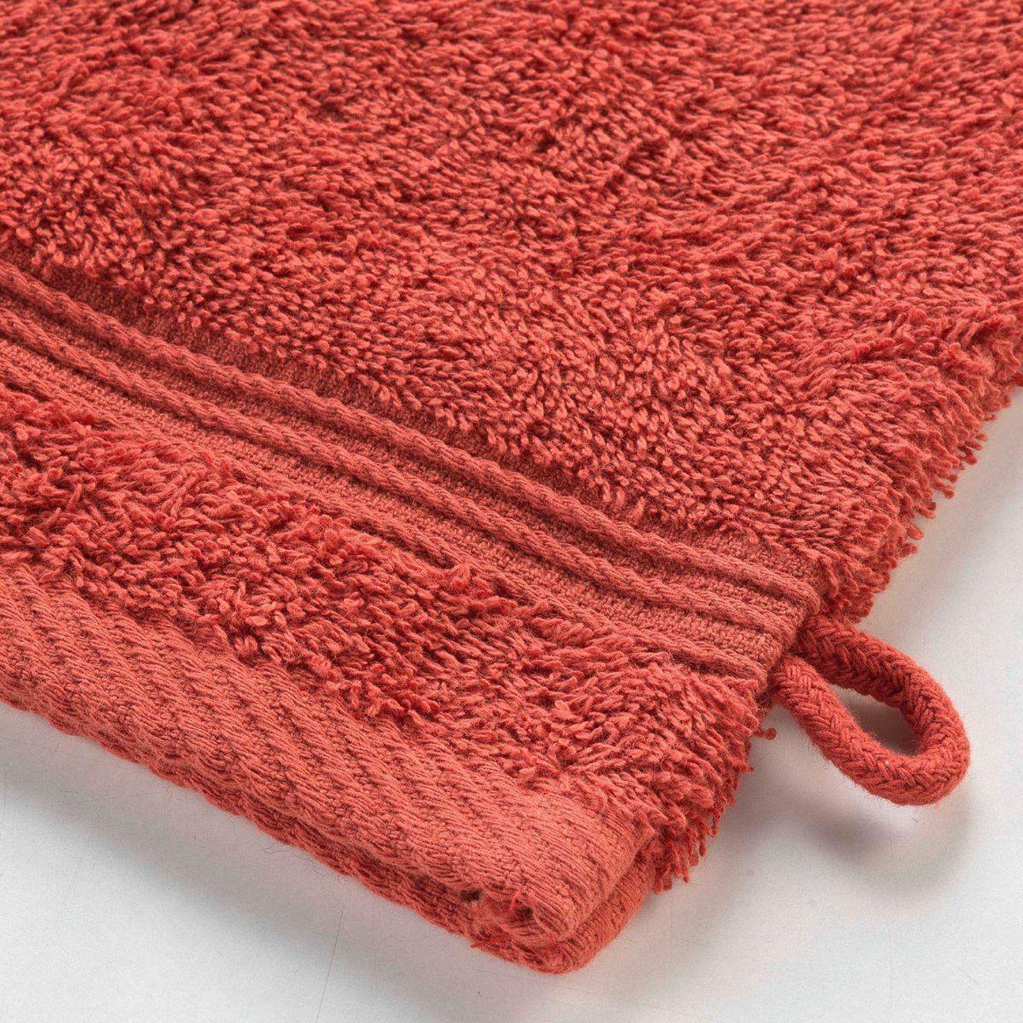 Voir la diapositive 2 : Douceur d'Intérieur Lot de 2 gants de toilette  tendresse  15x21cm terracotta