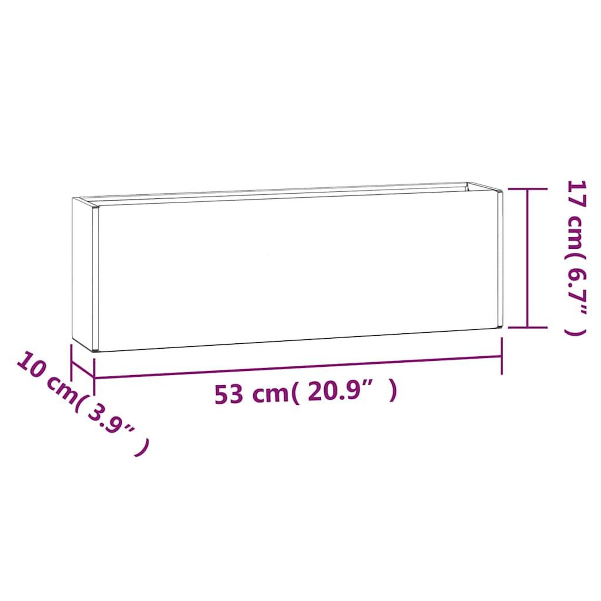 Voir la diapositive 6 : VIDAXL Jardinieres murales 2 pcs rouille acier corten 53x10x17 cm