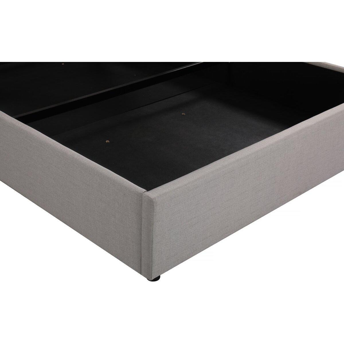 Habitat et Jardin Lit coffre double  Megeve  140 x 200 cm - Gris