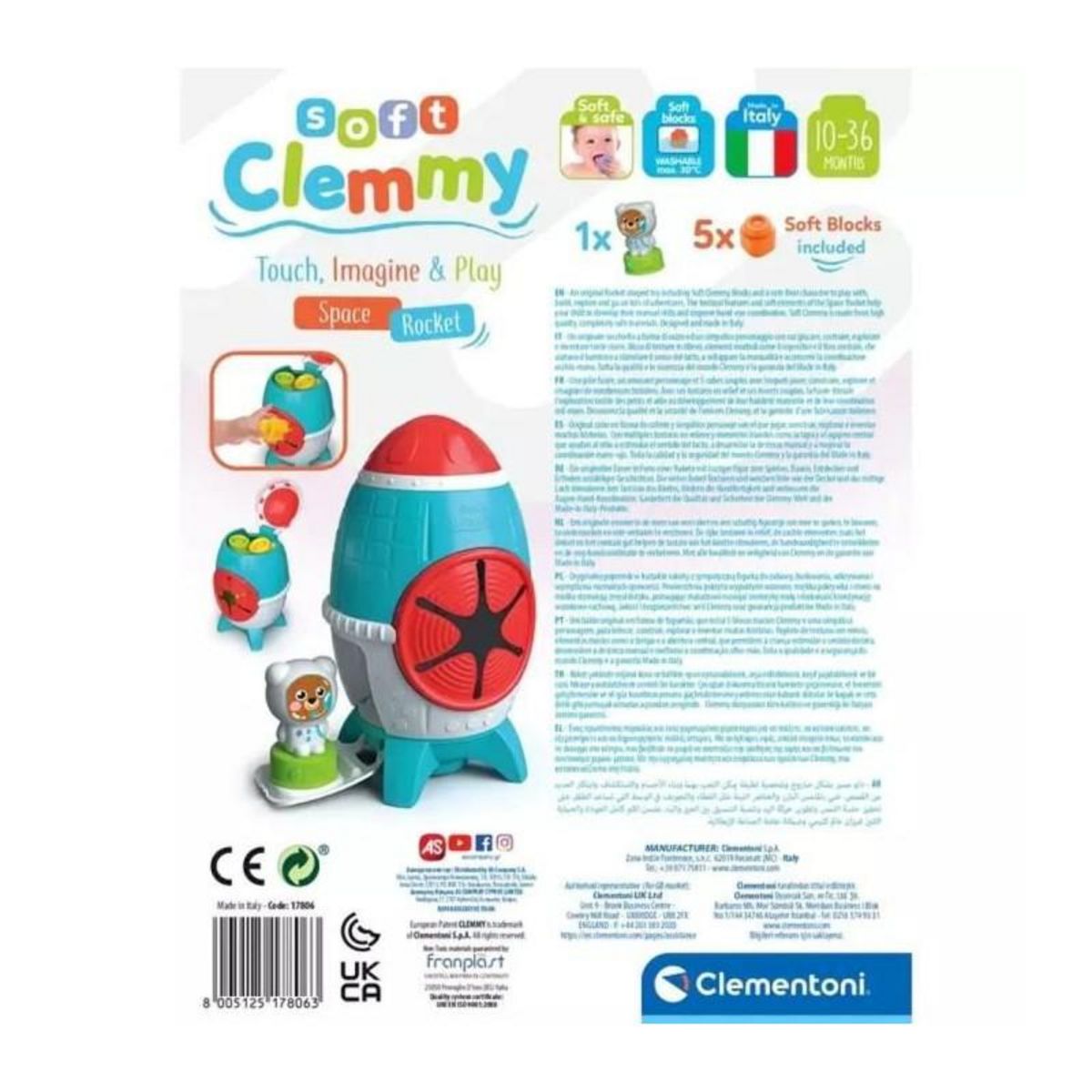 CLEMENTONI Clemmy - Fusée sensorielle - Un personnage + des cubes