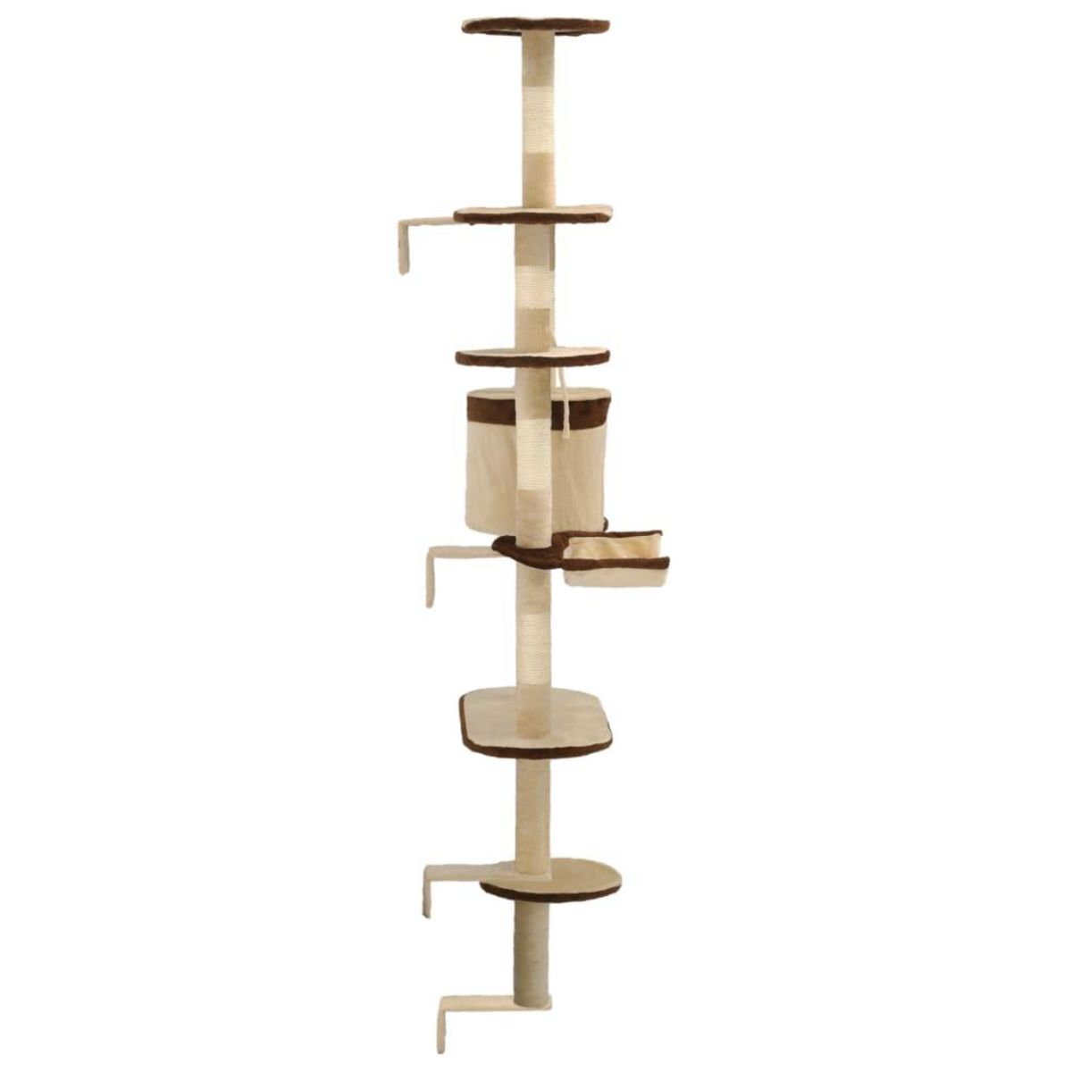 VIDAXL Arbre a chat en sisal Montage mural 194 cm Beige et marron