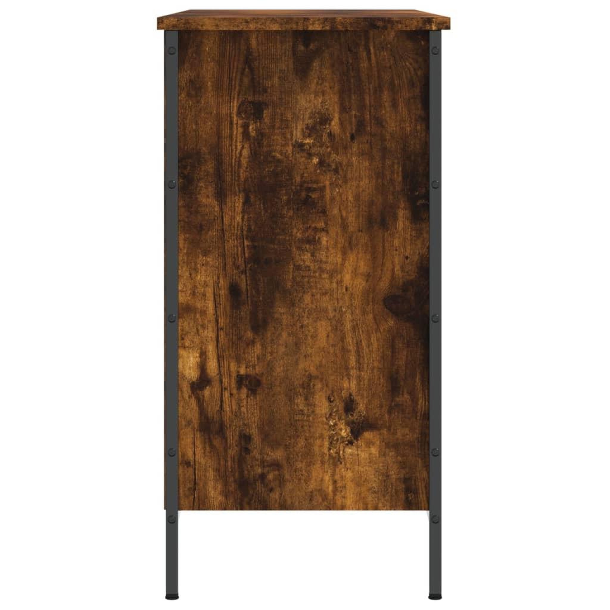 Voir la diapositive 5 : VIDAXL Armoire a chaussures chene fume 100x35x70 cm bois d'ingenierie