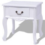 VIDAXL Table de chevet MDF Blanc