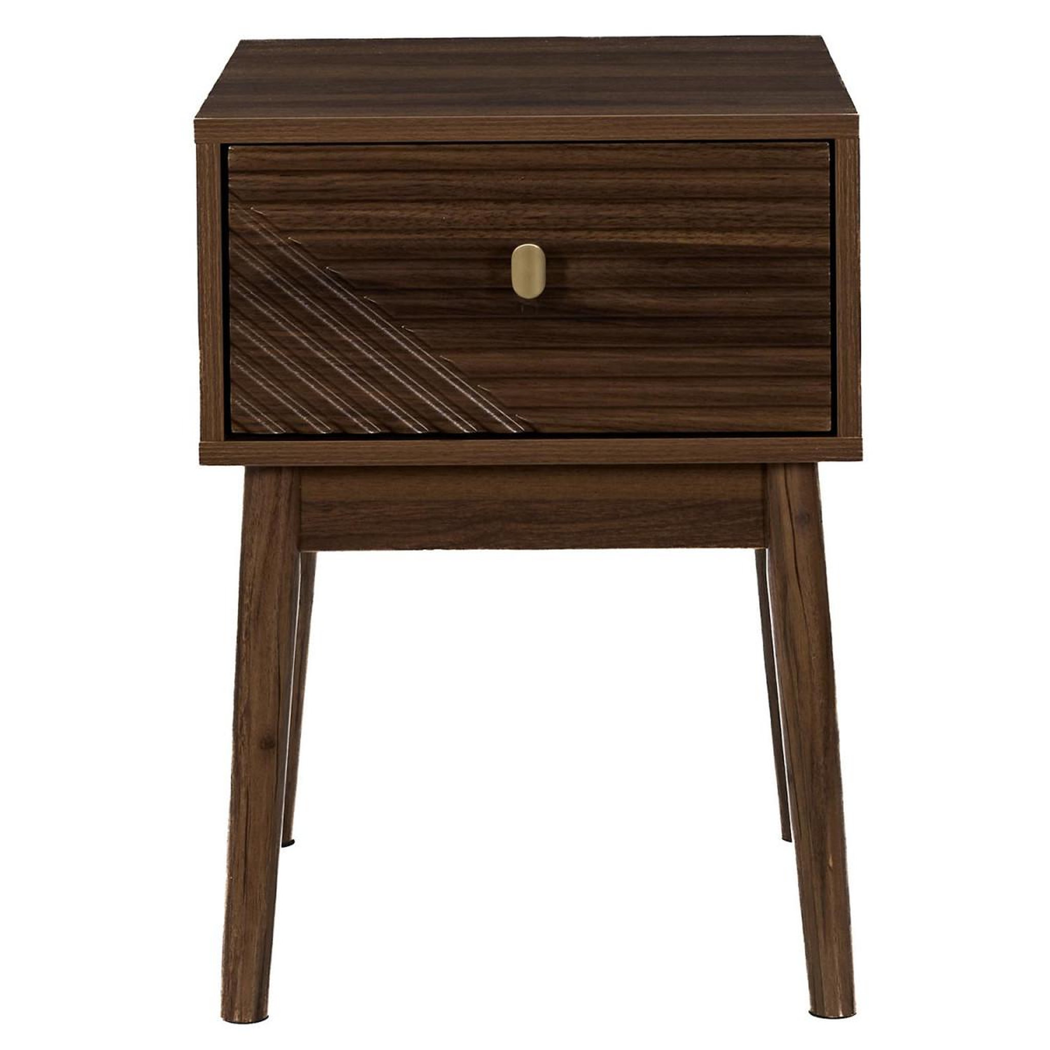 Voir la diapositive 3 : The Home Deco Factory Table de chevet 1 tiroir  tiffany  55cm marron