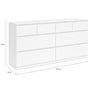 Voir la diapositive 5 : ID MARKET Commode 8 tiroirs TOMI 160 cm bois blanc