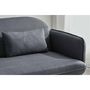 Voir la diapositive 6 : CONCEPT USINE Canapé convertible 3 places en tissu gris SOTCHI