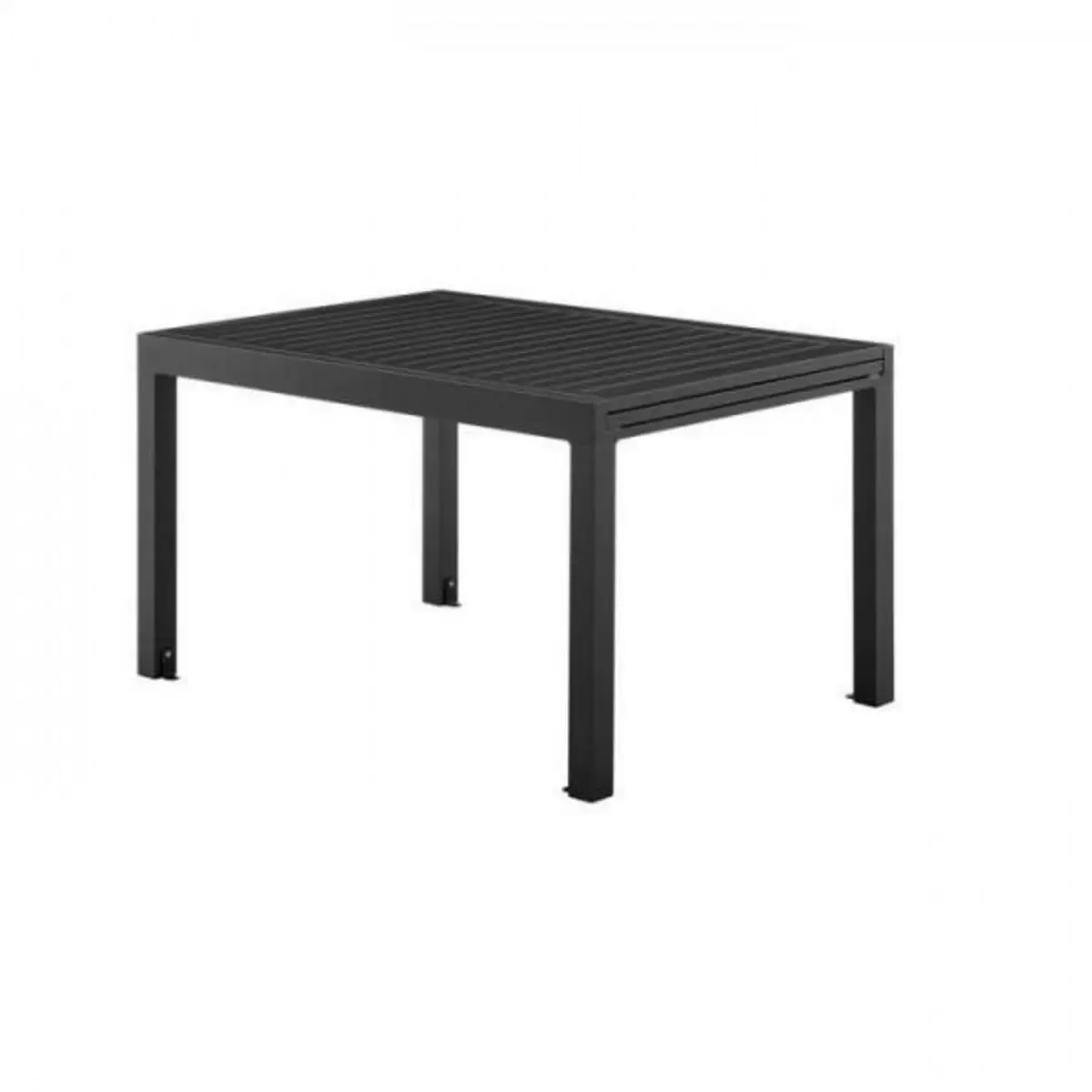 MARKET24 Table de jardin extensible rectangulaire 6 a 8 personnes - Gris foncé - En aluminium - 135 / 270 x 90 x 75 cm