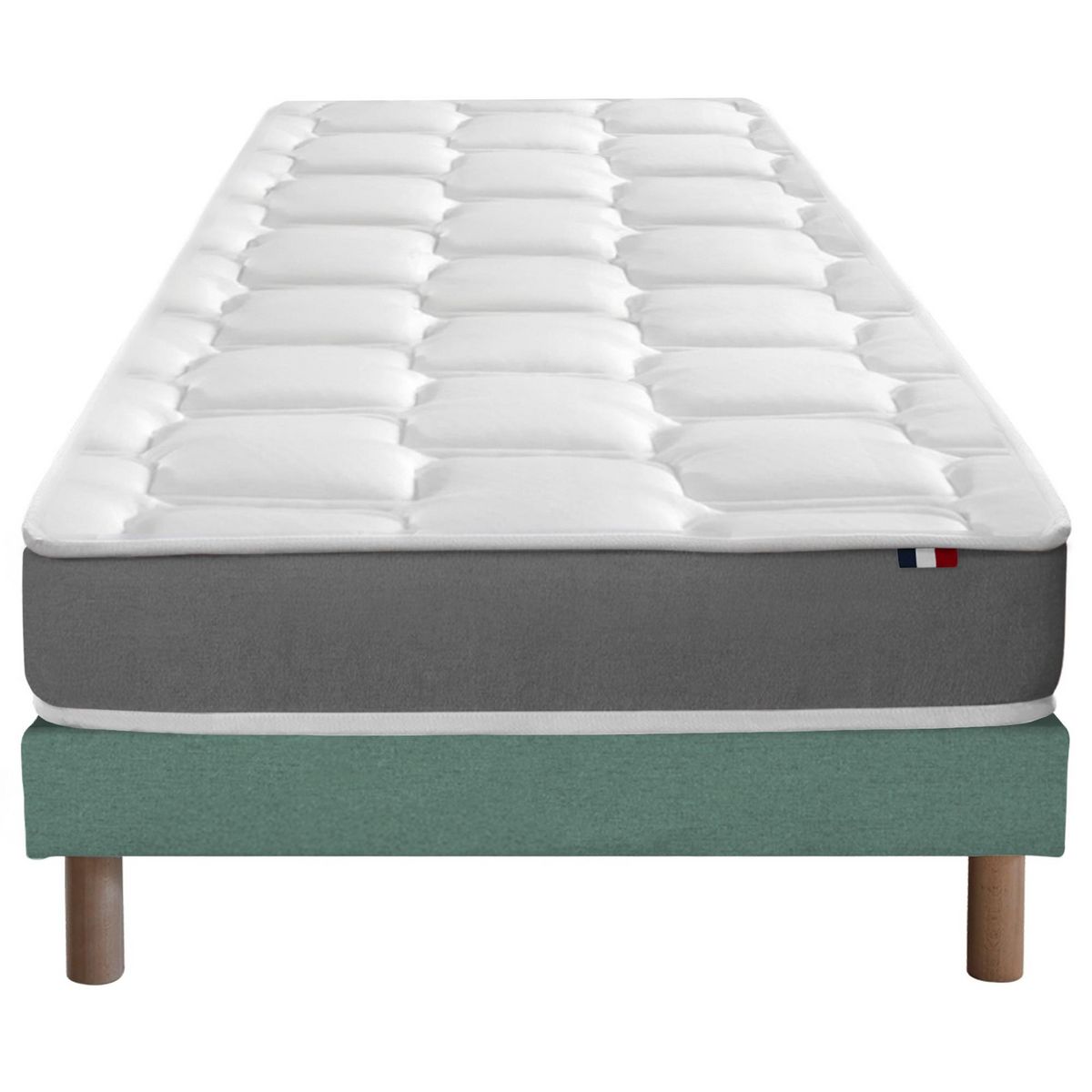 IDLITERIE Ensemble matelas mémoire de forme MAM AZUR avec sommier - confort français