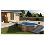 Voir la diapositive 3 : GRE Piscine hors sol bois ovale - 620x395x136cm - SAFRAN 2