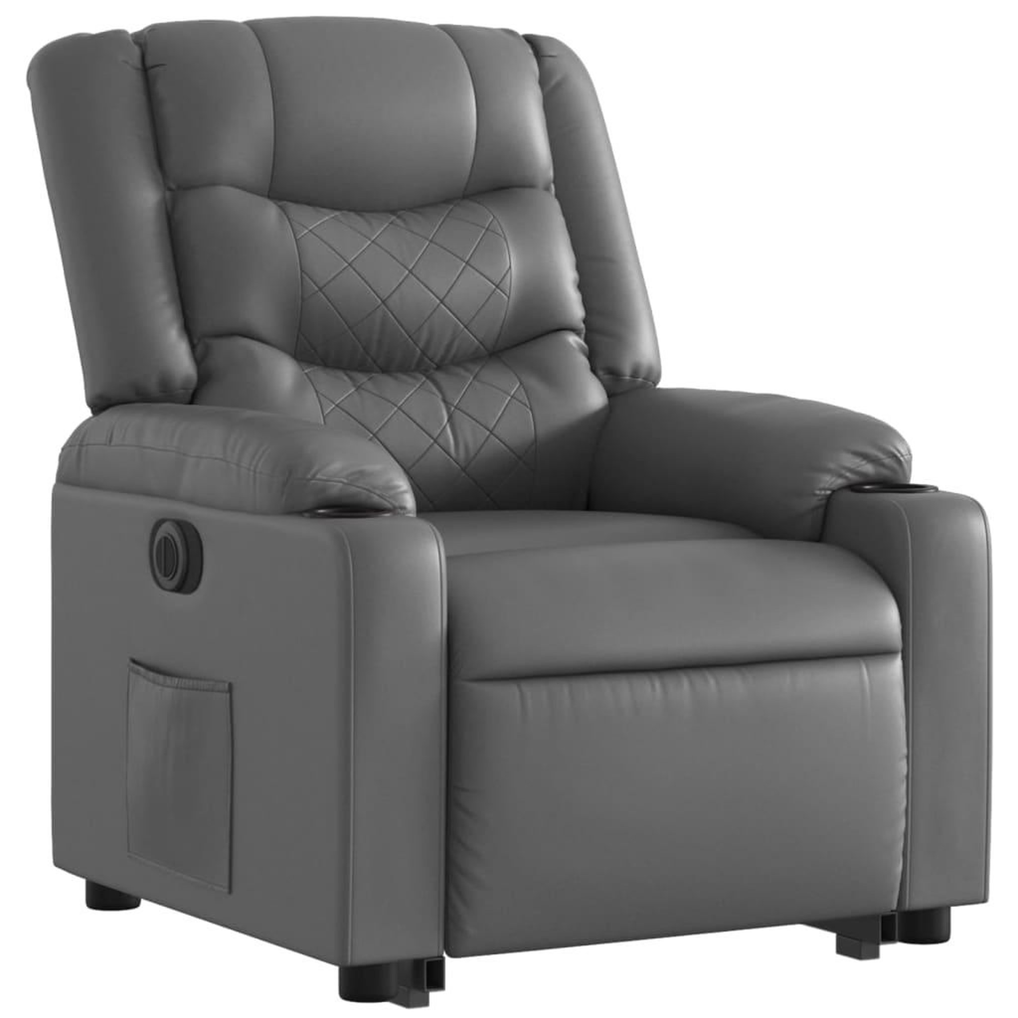 Voir la diapositive 4 : VIDAXL Fauteuil inclinable electrique gris similicuir