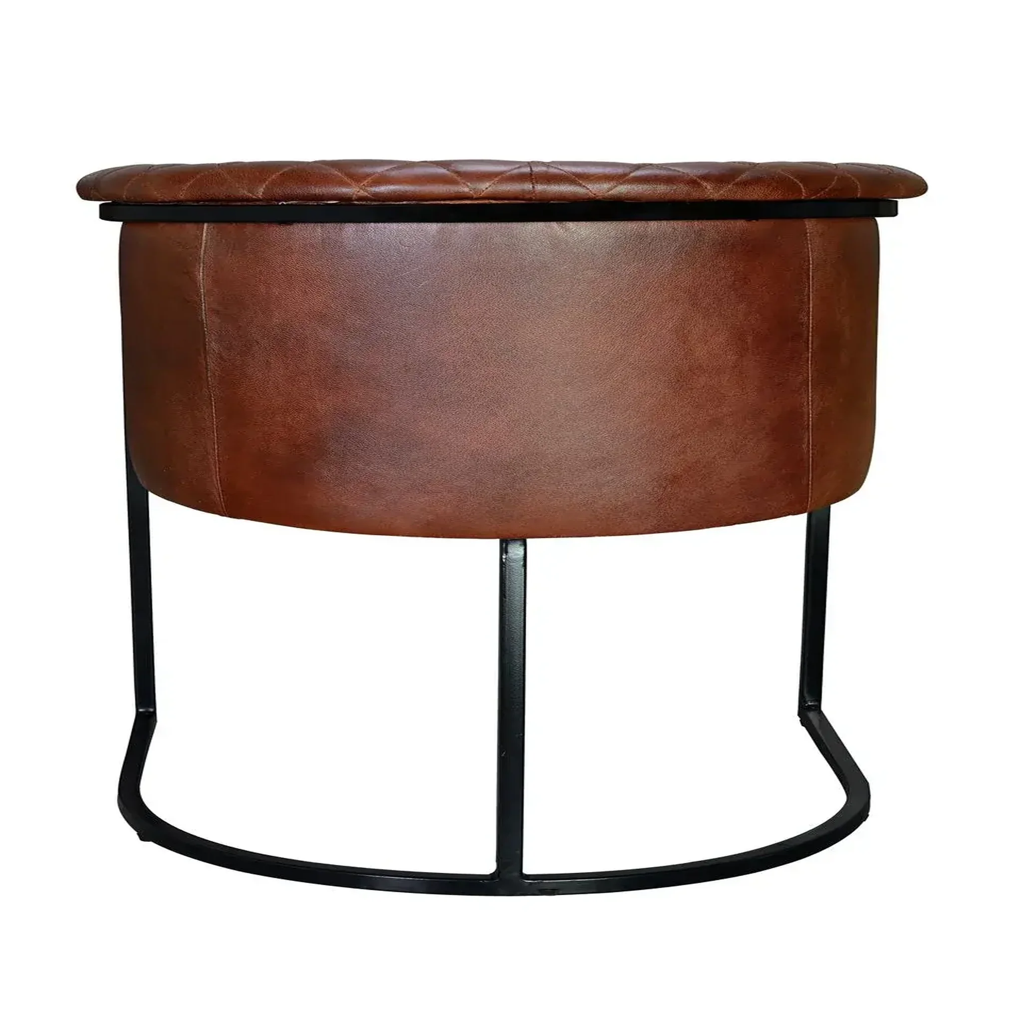 Voir la diapositive 3 : GINER Y COLOMER SL Fauteuil en cuir 62 cm style industriel vintage