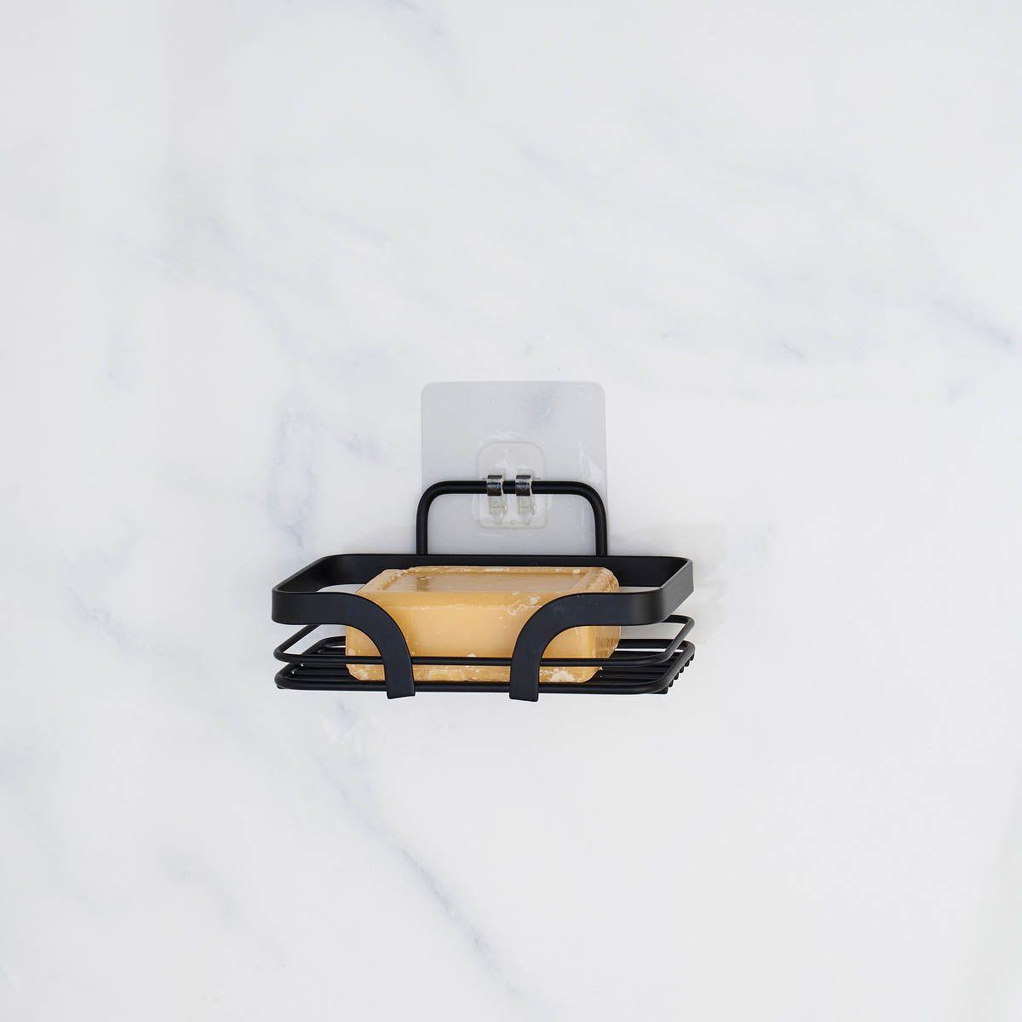 Voir la diapositive 3 : Douceur d'Intérieur Porte savon adhésif  filaire premium  14cm noir