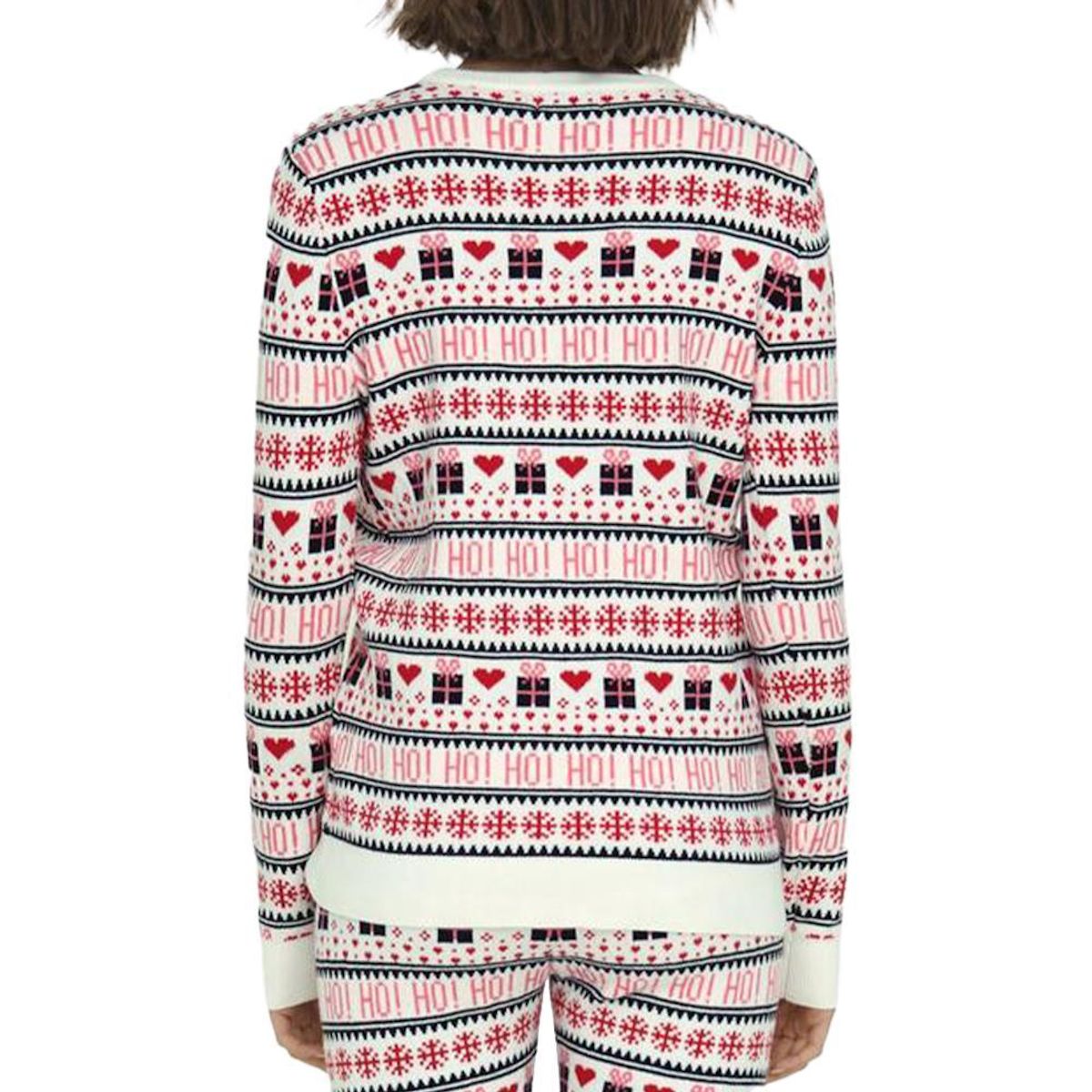 Only Pull de Noël Blanc/Rose Femme Only Xmas Present