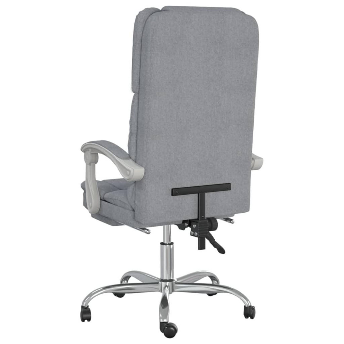VIDAXL Fauteuil de massage inclinable de bureau Gris clair Tissu