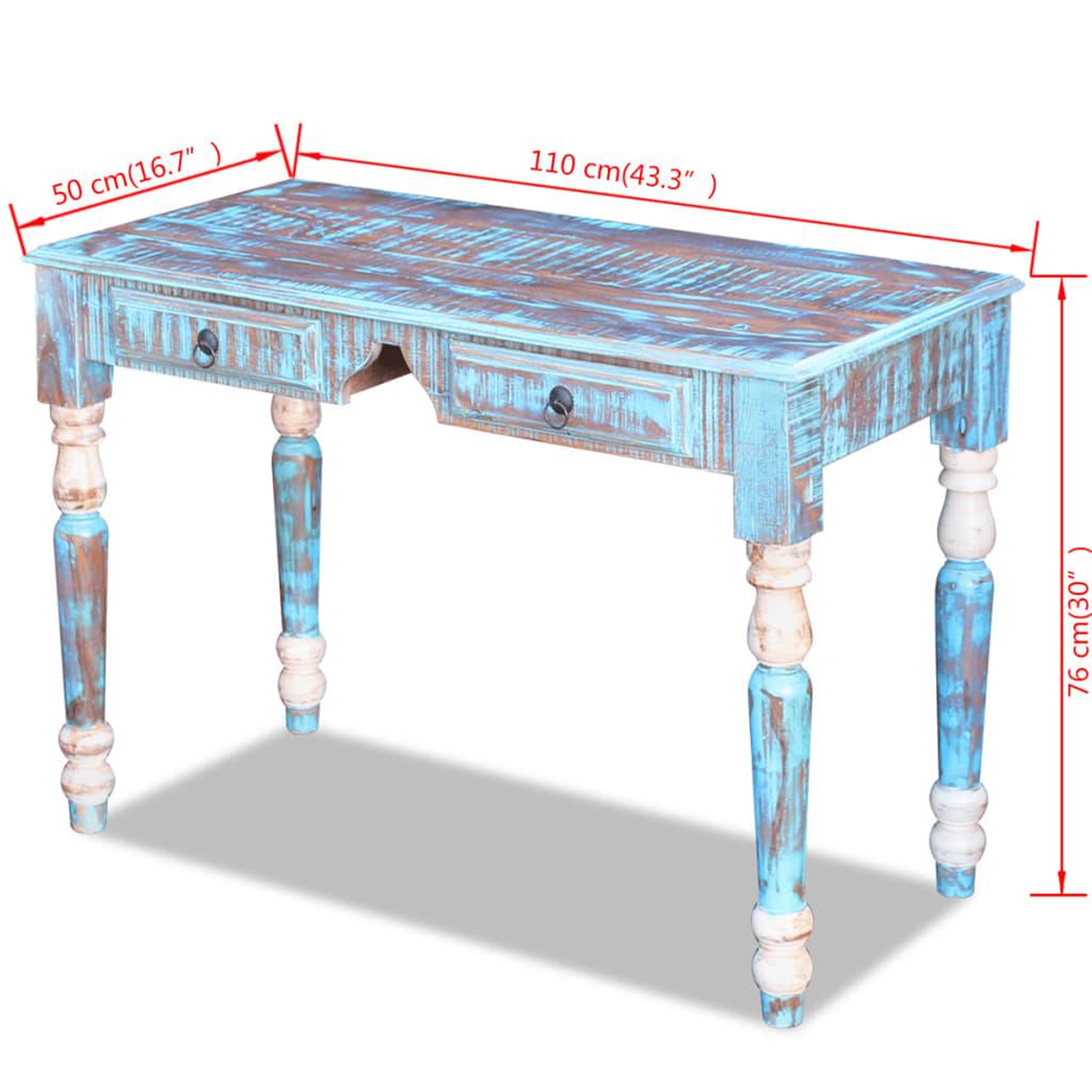 Voir la diapositive 6 : VIDAXL Bureau Bois de recuperation massif