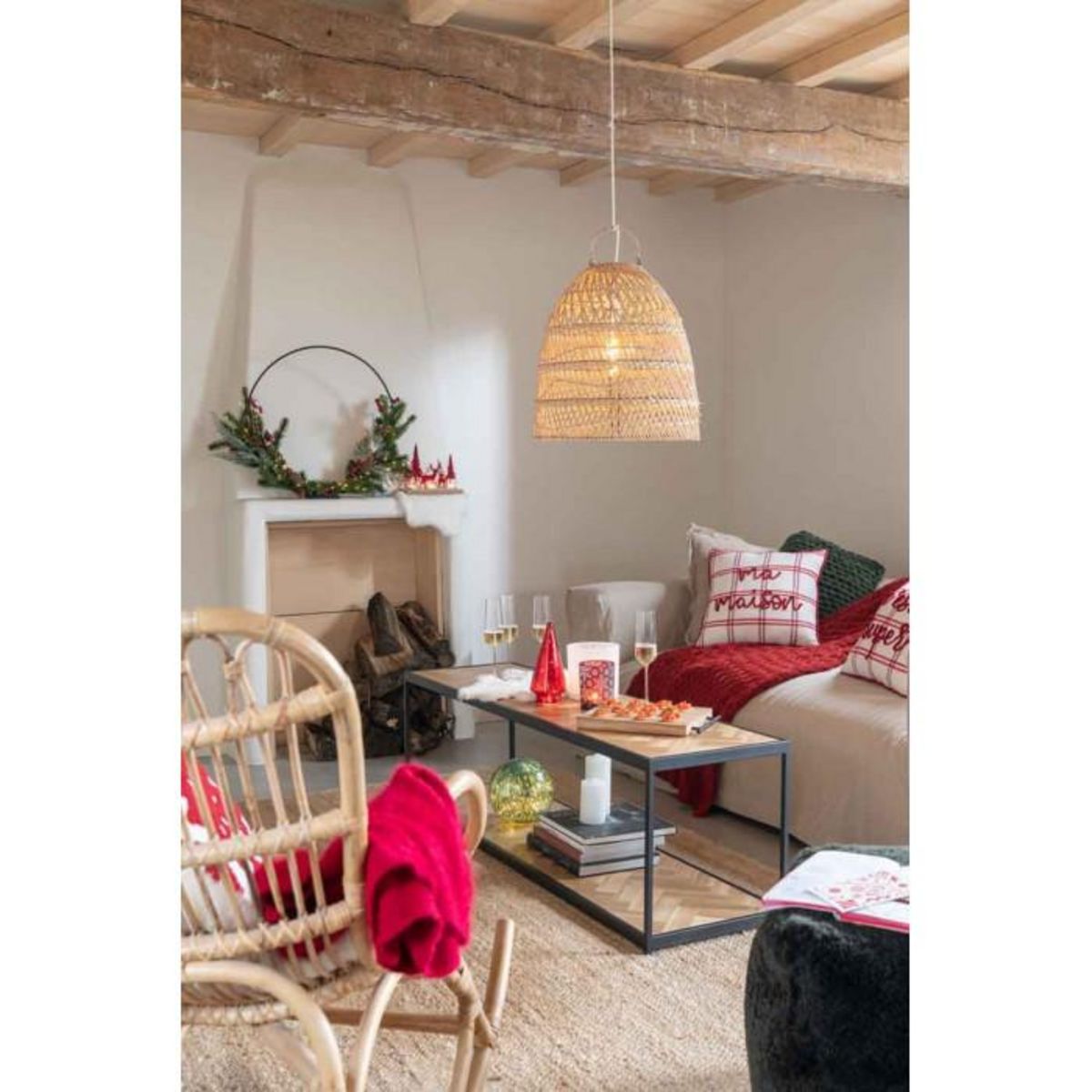 Paris Prix Table Basse 2 Niveaux  Miraza  150cm Naturel & Noir