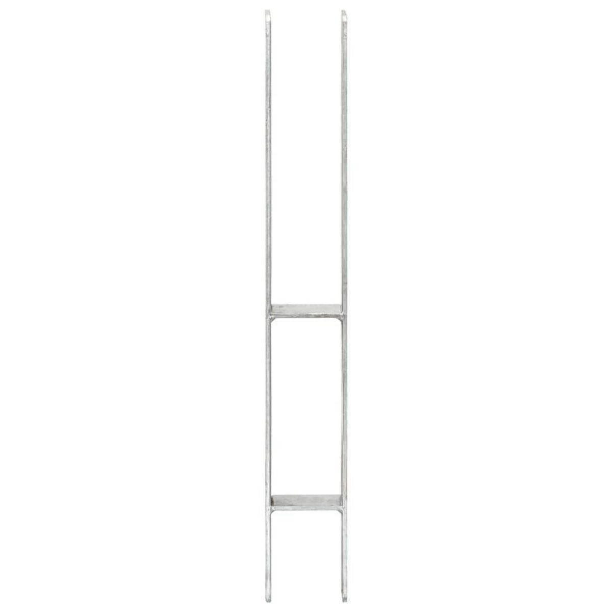 VIDAXL Piquets de cloture 6 pcs Argente 7x6x60 cm Acier galvanise