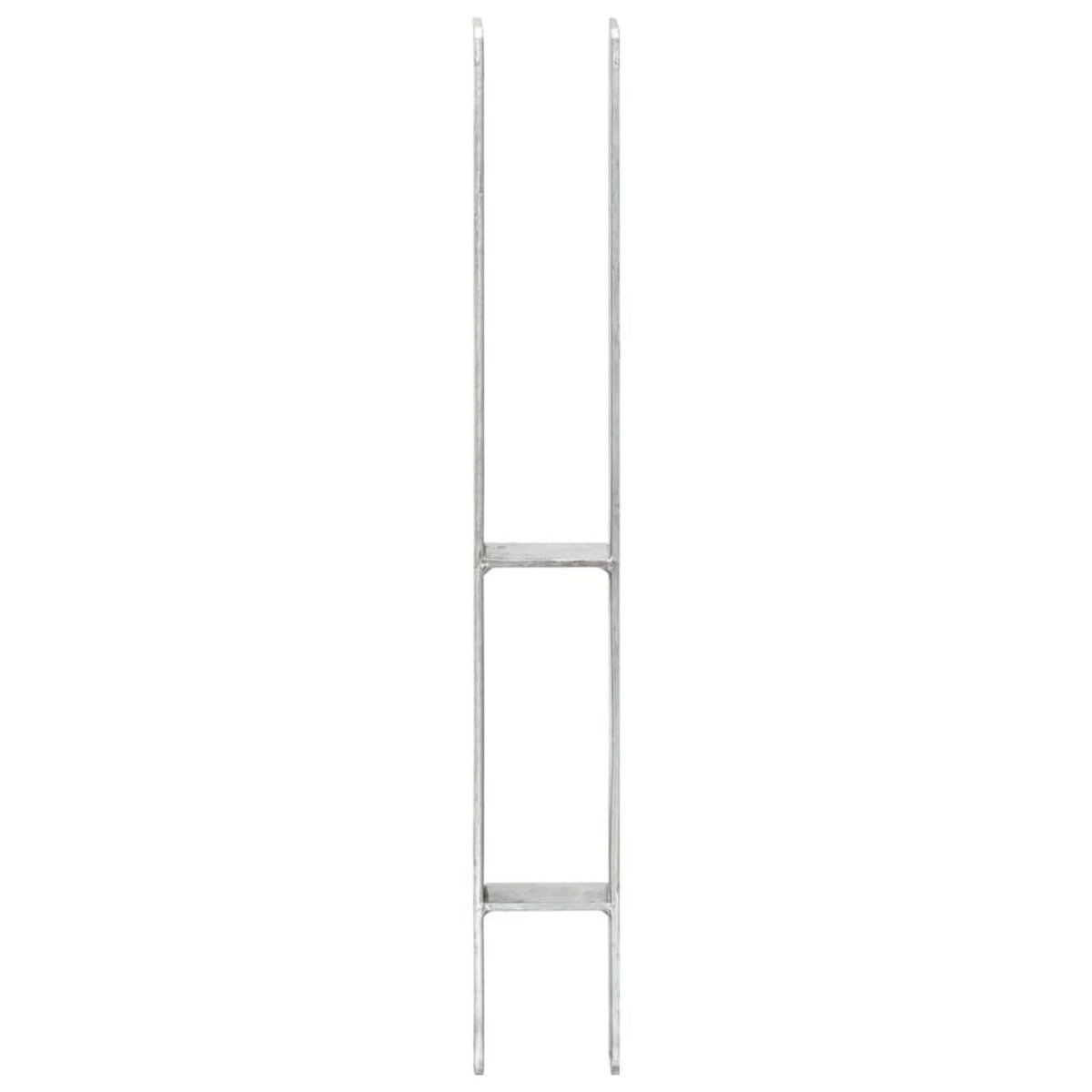 VIDAXL Piquets de cloture 6 pcs Argente 7x6x60 cm Acier galvanise