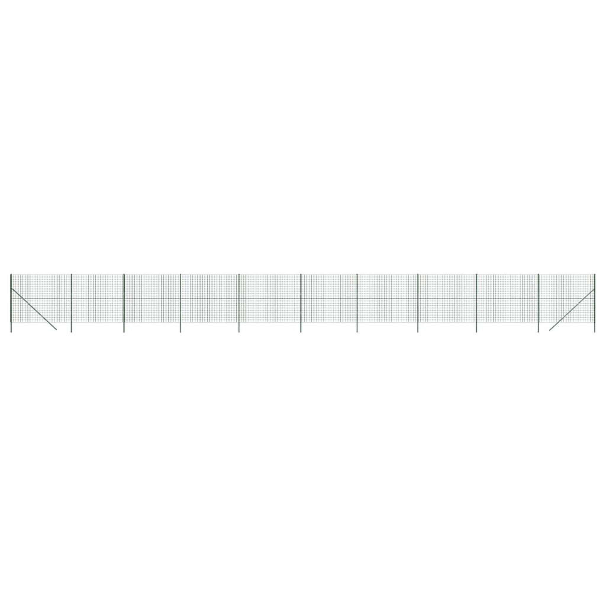 Voir la diapositive 2 : VIDAXL Cloture en treillis metallique vert 1,8x25 m acier galvanise