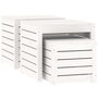 Voir la diapositive 5 : VIDAXL Ensemble de boîtes de jardin 3 pcs blanc bois de pin massif