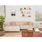 LISA DESIGN Curtis - canapé d'angle gauche 4 places en simili. Coloris disponibles : Noir, Marron, Orange, Beige