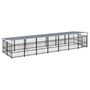 Voir la diapositive 2 : VIDAXL Chenil d'exterieur avec toit pour chiens Acier 13,14 m²