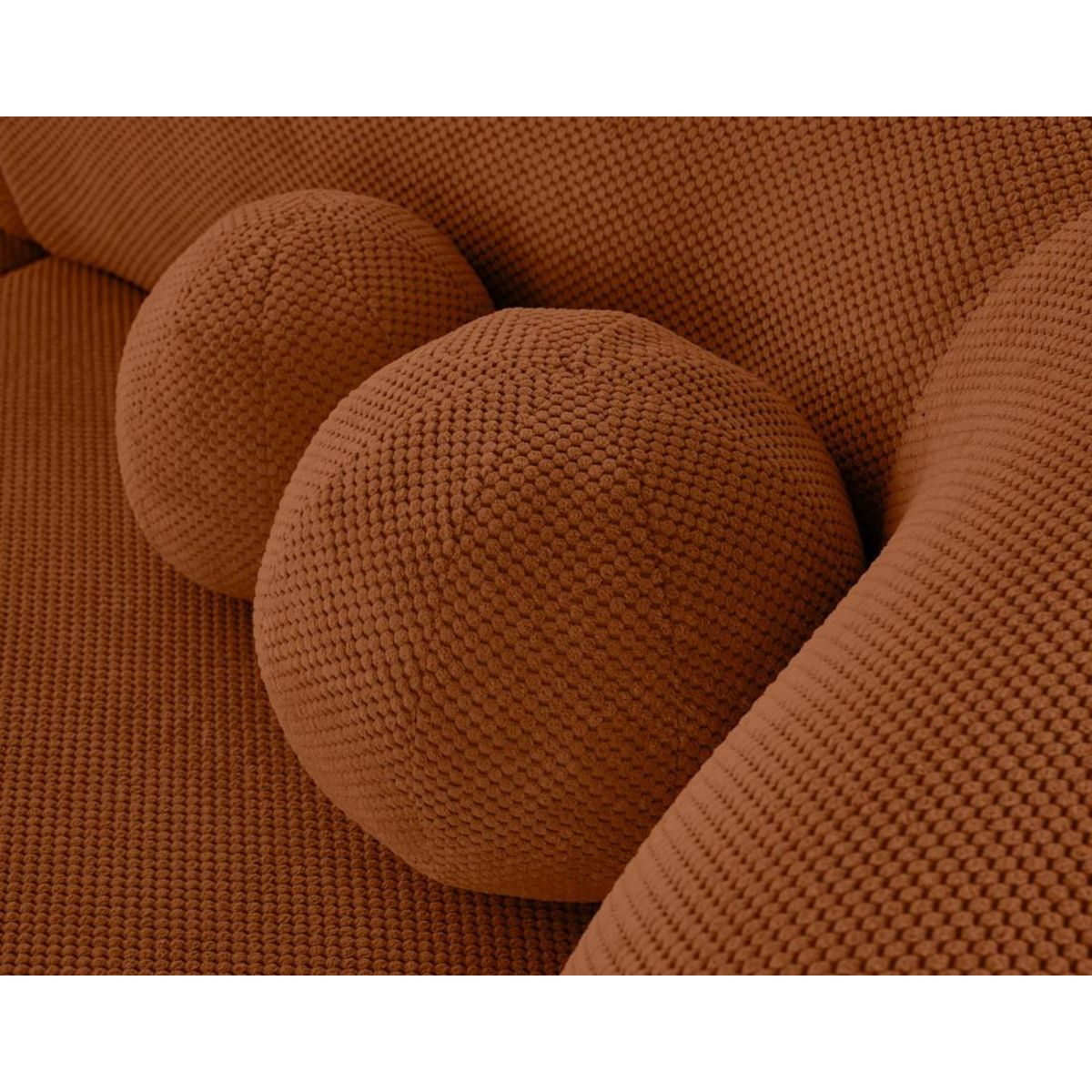 LISA DESIGN Charles - canapé droit 3 places en velours texturé